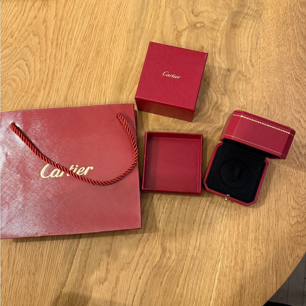 Cartier Box (for love ring or any ring) with bag